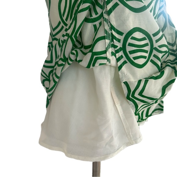 🌴 Maeve Green Sleeveless Ln f Tank Top, Size S - Picture 5 of 10